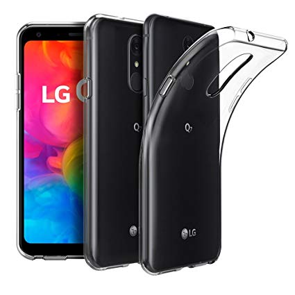 EasyAcc Case for LG Q7 / LG Q7 Plus/LG Q7α, Soft TPU Crystal Clear Slim Anti Slip Case Transparent Back Cover Compatible with LG Q7 / LG Q7 Plus/LG Q7α