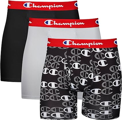 Champion Men's Underwear Boxer Briefs, Everyday Active, Lightweight Stretch, Multi-Pack