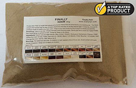 Hair Building Fibers 57 Grams. Highest Grade Refill That You Can Use for Your Bottles From Competitors Like Toppik, Xfusion, Caboki (Dark Blonde)