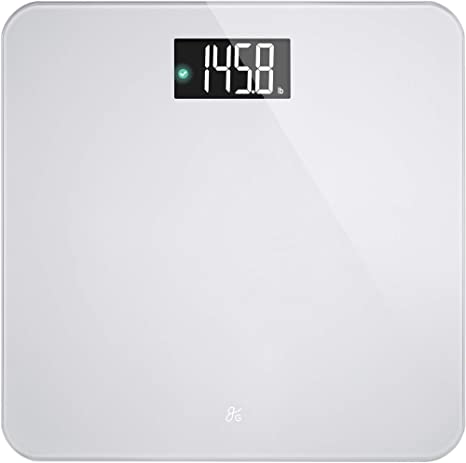 AccuCheck Digital Body Weight Scale from Greater Goods, Patent Pending Technology (Silver Glass)