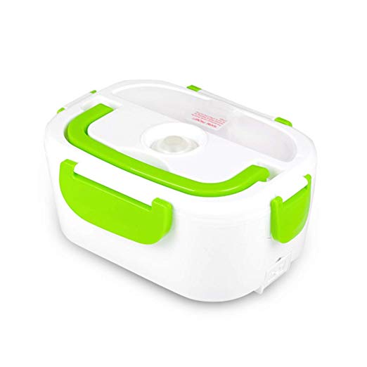 Electric Heating Lunch Box Food Heater Portable Lunch Containers Warming Bento for Home&Office Use 110V Hot Lunch Box (Green)