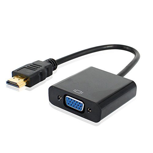 HDMI to VGA Adapter , Gold-Plated HDMI to VGA Adapter Converter Male to Female for PC Laptop Power-Free, Raspberry Pi Laptop, Projector, HDTV, Xbox ST