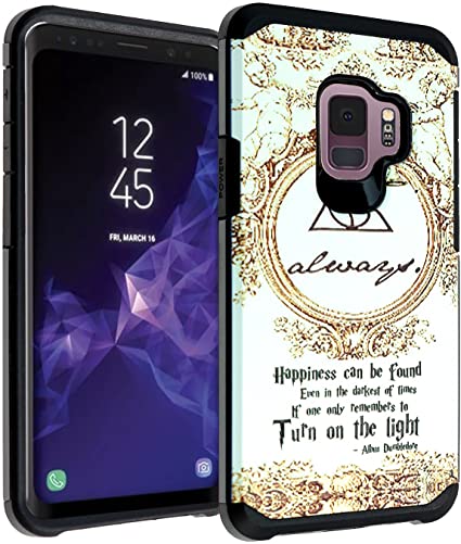 Galaxy S9 Harry Potter Deathly Hallows Case, DURARMOR Dual Layer Hybrid Shockproof Slim Fit Armor Cover for Galaxy S9 (2018) Always