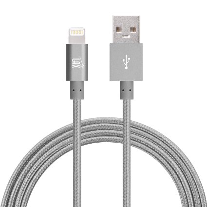 LAX Apple Certified 1 Year Warranty iPhone Lightning Cable 10 FT Long for iPhone 5 5S 6 6s 6S iPad Air iPad mini Gray