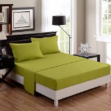 Honeymoon 3PC bed sheet set Twin sheetOlive setssuper soft Wrinkle Free Fade-resistant deep pockets HM00507501T-OLIVE