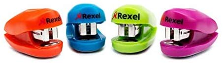 Rexel Buddy Mini Stapler, 10 Sheet Capacity, Metal Body, Includes Staples, Assorted Colours, 2100150