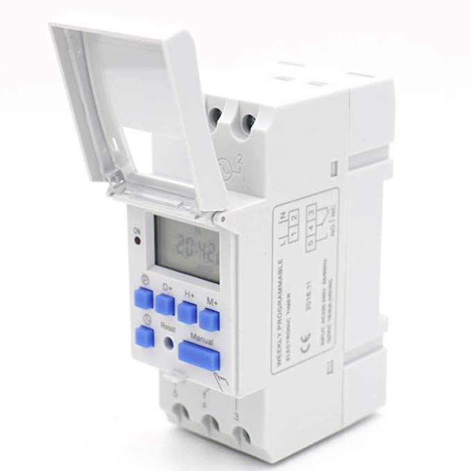 THC15A Digital LCD Power Weekly Programmable Timer Switch AC 220V