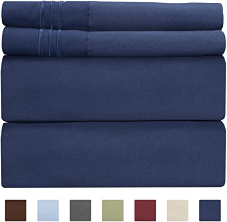 Extra Deep Pocket Sheets - 4 Piece Sheet Set - Cal King Size Sheets Deep Pocket - Extra Deep Bed Sheets - Deep California King Fitted Sheet Set - Super and Ultra Deep Sheets - for Extra Deep Mattress