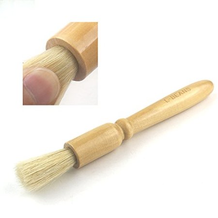 Coffee Grinder Cleaning Brush Heavy Wood Handle and Natural Bristles Wood Dusting Espresso brush Accessories for Bean Grain Coffee Tool Barista Home Kitchen