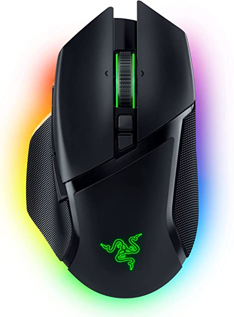 Razer Basilisk V3 Pro Customizable Wireless Gaming Mouse: Fast Optical Switches Gen-3 - HyperScroll Tilt Wheel - Chroma RGB - 11 Programmable Buttons - Focus Pro 30K Optical Sensor - Classic Black