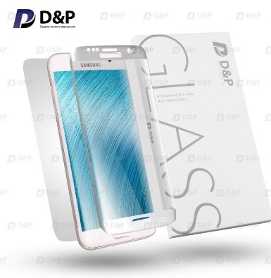 D&P Samsung S7 Edge 3D Curved Fit Tempered Glass Screen Protector Full Protection / High-Transparency / Anti-Fingerprint / Lifetime warranty / Anti-Bubbles / Anti-Scratch / Silvery[1 1 Pack]