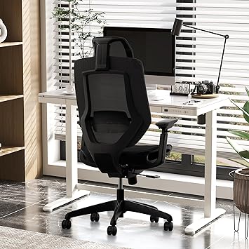 FLEXISPOT Upgraded OC6 500LBS Big and Tall Office Chair Heavy Duty,3D Armrest Mesh Ergonomic Home Office Chair with High Back,Lumbar Support,Tilt Function,and 360°Swivel Wheels(Black)