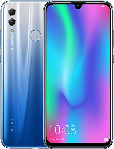 Huawei Honor 10 lite (64GB   3GB RAM) 6.21" FHD 4G LTE GSM Factory Unlocked Smartphone - International Version No Warranty HRY-LX1 (Sky Blue)