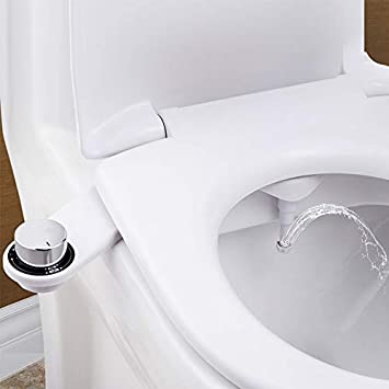Bidet Toilet Seat Attachment, Fresh Water Spray, Non-Electric Mechanical Toilet Bidet Attachment with Self-Cleaning Nozzle, Single Cold Clear Rear Bidet for Personal Hygiene Wash, Saving Toilet Paper
