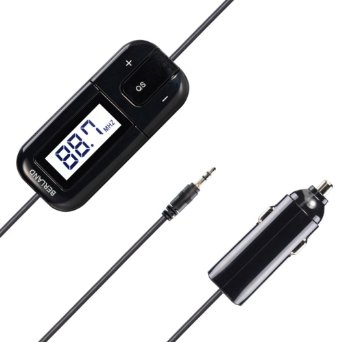 FM Transmitter Berland Universal Smartphone Radio Transmitter and iPod Car Adapter for Car Radio with 35mm Audio Jack and USB Charger for iPhone 6s6544s iPod Android to Play MP3 MP4 and More