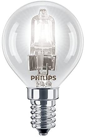 5 x Philips Eco Halogen 28W = 35 Watt SES E14 Small Screw Cap Halogen Golf Ball Mini Globe Round Lamps Light Bulbs Dimmable