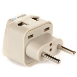 OREI Universal 2 in 1 Plug Adapter Type C for Europe Turkey and More High Quality CE Certified - RoHS Compliant WP-C-GN