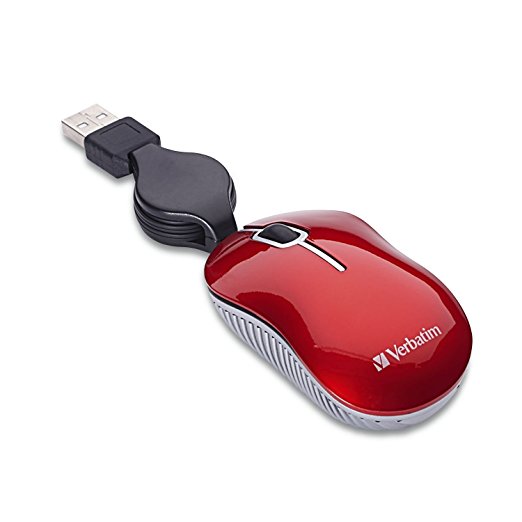 Verbatim Mini Travel Optical Mouse Commuter Series, Red 98619