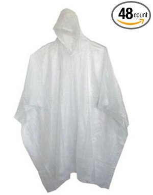 Adult 10 Mil Reusable Rain Ponchos (Sold in Packs of 1, 6, 12 & 48)