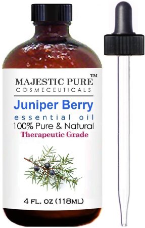 Juniper Essential Oil From Majestic Pure, Extracted From Berry, Therapeutic Grade, Pure and Natural, 4 fl. oz