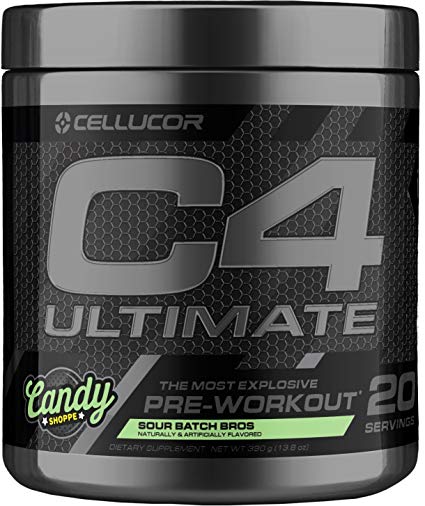 Cellucor C4 Ultimate Pre Workout Powder with Beta Alanine, Creatine Nitrate, Nitric Oxide, Citrulline Malate, and Energy Drink Mix, Sour Batch Bros, 20 Servings