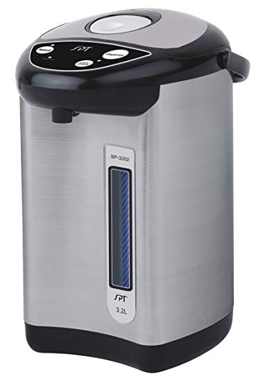 SPT SP-3202 3.2L Hot Water Dispenser, 10.2 x 10.2 x 13 Inch, Stainless Steel