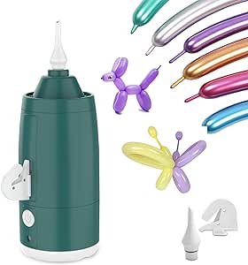 Nestling Balloon Pump for Long Ballons,100W Balloon Pump Electric,Portable Balloon Inflator,Electric Balloon Pump for Party, Birthday and Decoration (Green)
