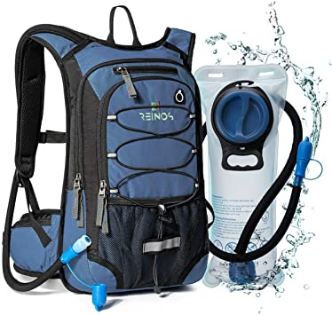 REINOS Hydration Backpack with 2L Bladder for Men & Women, Daypack with Thermal Insulation | Great for Hiking, Running, Cycling, Camping, Skiing, Outdoor Activities