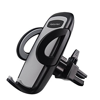 Fetanten Universal Air Vent Car Mount Holder with 360 Rotation and Release Button for Cell Phone iPhone Smartphone Android GPS Devices Up to 3.7 Inches Wide Black