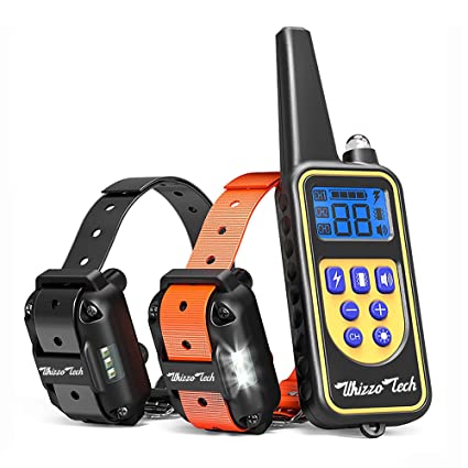 Whizzotech Dog Shock Training Collar Rechargeable Waterproof 875 Yards Remote Control E-Collar