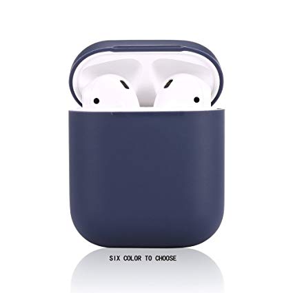 AirPods Case,Teyomi Protective Silicone Cover Skin With Sport Strap For Apple Airpods Charging Case (Dark Blue)