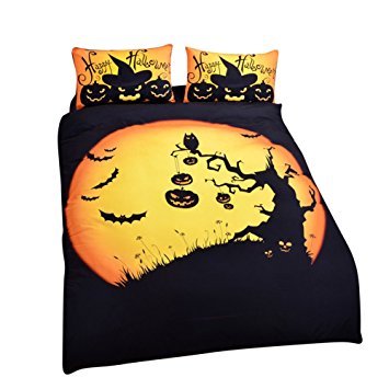 Sleepwish Halloween Bedding Set Funny Gift 3D Print Bedlclothes Soft Duvet Cover Set Queen Size