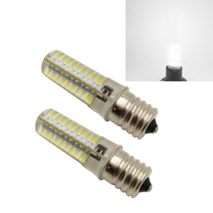 LJY 2-Pack E17 4.5W Dimmable 4014SMD 80-LED Bulbs, White Light, 6000-6500K, 400-420LM, 110V AC