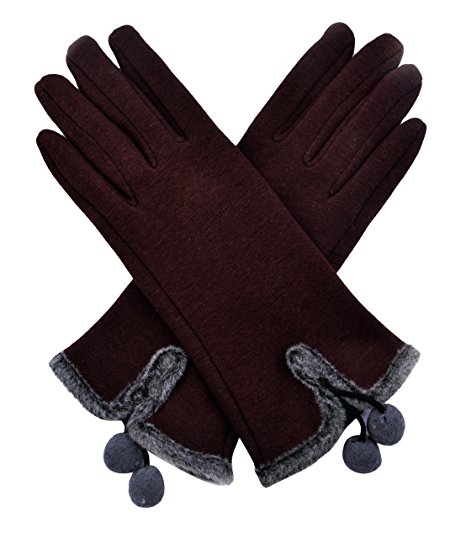 Womens Winter Warm Knit Touchscreen Texting Gloves