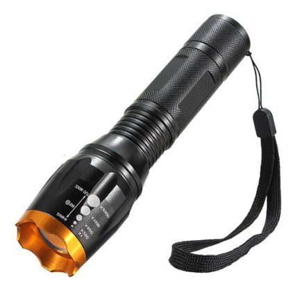 Waterproof Cree Xm-l T6 3000 Lumen Flashlight Zoomable Torch Golden Lotus Flower Headbatteries Are Not Included