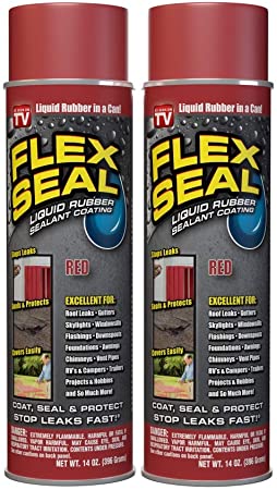 Flex Seal Spray Rubber Sealant Coating, 14-oz, Red (2 Pack)