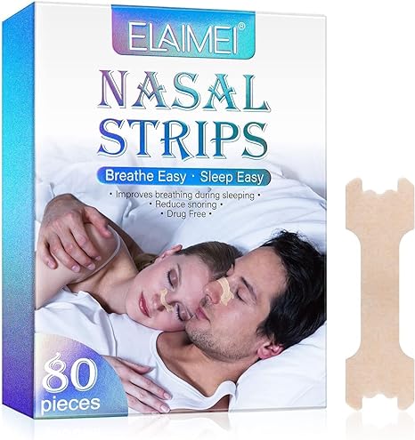 Nasal Strips for Snoring, 80 Pieces,Nose Strips for Sleeping, Snoring Solution, Relieving Nasal Congestion Caused By Colds And Allergies,So That You Can Sleep Better