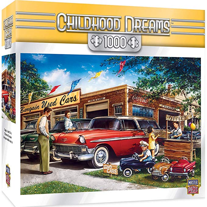 MasterPieces Childhood Dreams Jigsaw Puzzle, Bargain Used Cars, Featuring Art by Dan Hatala, 1000 Pieces