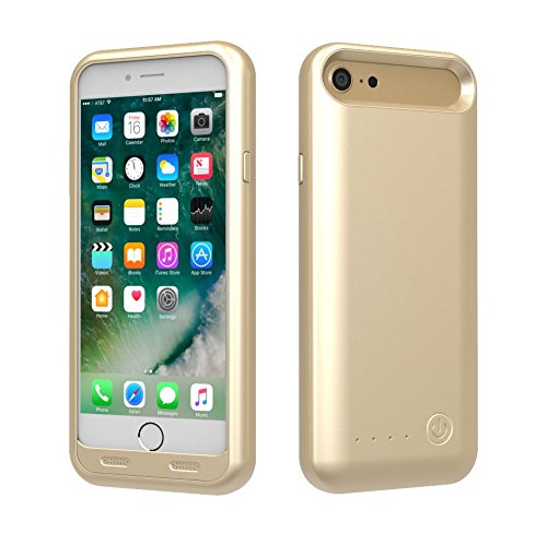 TAMO EDGE 3100 mAh Dual-Purpose Ultra-Slim Protective Extended Battery iPhone 7 Case, Gold (Premium Retail Packaging)