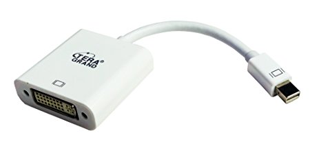 Tera Grand Mini DisplayPort / Thunderbolt to DVI Adapter Cable for Apple MacBook, MacBook Pro, MacBook Air, iMac, Mac mini, Mac Pro, and Microsoft Surface Pro