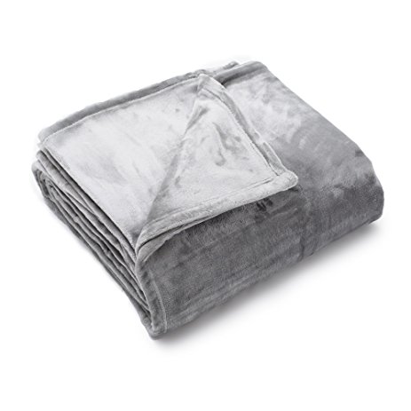 Marlo Collection Ultra Velvet Plush All-Season Super Soft Luxury Bed Blanket. Lightweight and Warm for Ultimate Comfort. By Home Fashion Designs Brand. (Full / Queen, Silver)