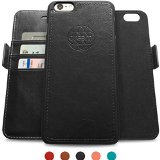 Dreem iPhone 66s Case with Detachable Wallet Folio 2 Kickstands Gift Box Premium Vegan Leather Fibonacci Series Black