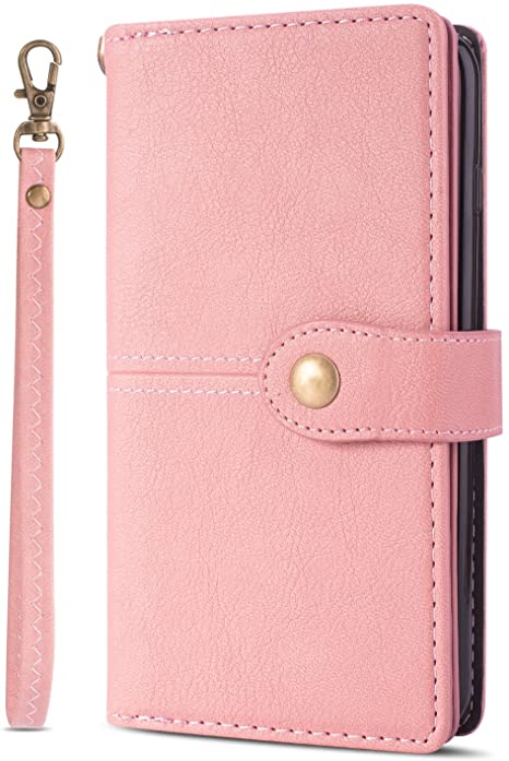 Galaxy Note 9 Case, Soft Leather [9 Card slots][Retro Technology][photo & wallet pocket]