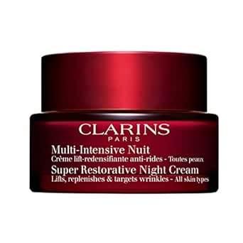 Clarins Super Restorative Night Cream | Anti-Aging Moisturizer For Mature Skin Weakened By Hormonal Changes | Illuminates & Densifies Skin | Lifts & Tones | Targets Spots & Wrinkles | 1.7 Ounces