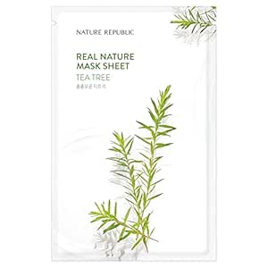 Nature Republic Real Nature Beauty Mask Sheet, Tea Tree, 1 Sheet, 0.77 fl oz (23 ml)