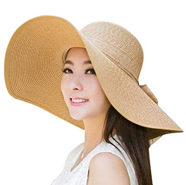 30th floor Women's Summer Wide Brim Beach Hats Sexy Chapeau Large Floppy Sun Caps