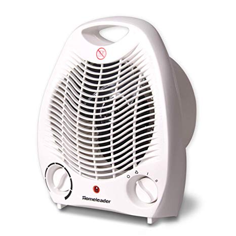 Homeleader 2-Speed Space Heater, Portable Fan Heater with Thermostat, Tabletop/Floor Ceramic Heater for Office&Small Space