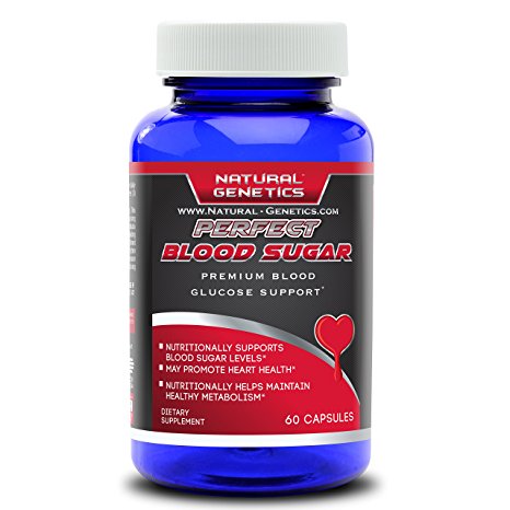 Blood Sugar Control with PERFECT BLOOD SUGAR Supplement, Advanced Natural Formula Assist in Healthy Glucose Levels, Heart Health. Includes Chromium, Alpha Lipoic Acid, Cinnamon and more. 60 Servings