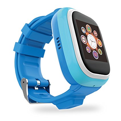 TickTalk Touch Screen Kids Wearable tracker wrist Phone w/ GPS locator, Anti-lost, Controlled by Apple and Android phone APP in BLUE Including 2 FREE MONTHS w/ T-MOBILE NETWORK! This month only!