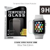 42mm Apple Watch Tempered Glass 2-Pack iMacket  Ultra Clear Tempered Glass Screen Protector for Apple Watch 42mm 03mm Thickness 25D Round edge 9H Hardness Oleophobic